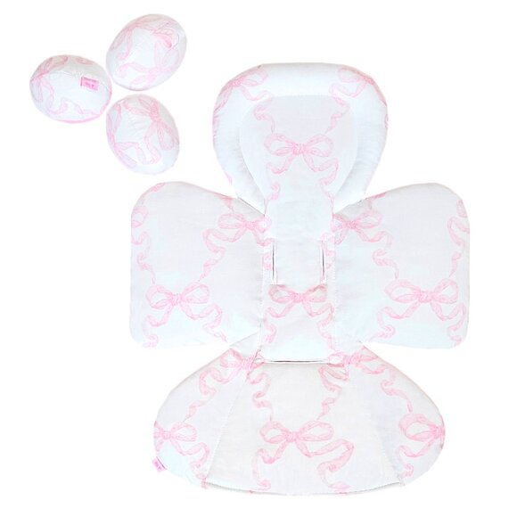 HANDMADE Insert With Cover for MamaRoo 4MOMS swing pink bow with matching balls - Picture 4 of 16